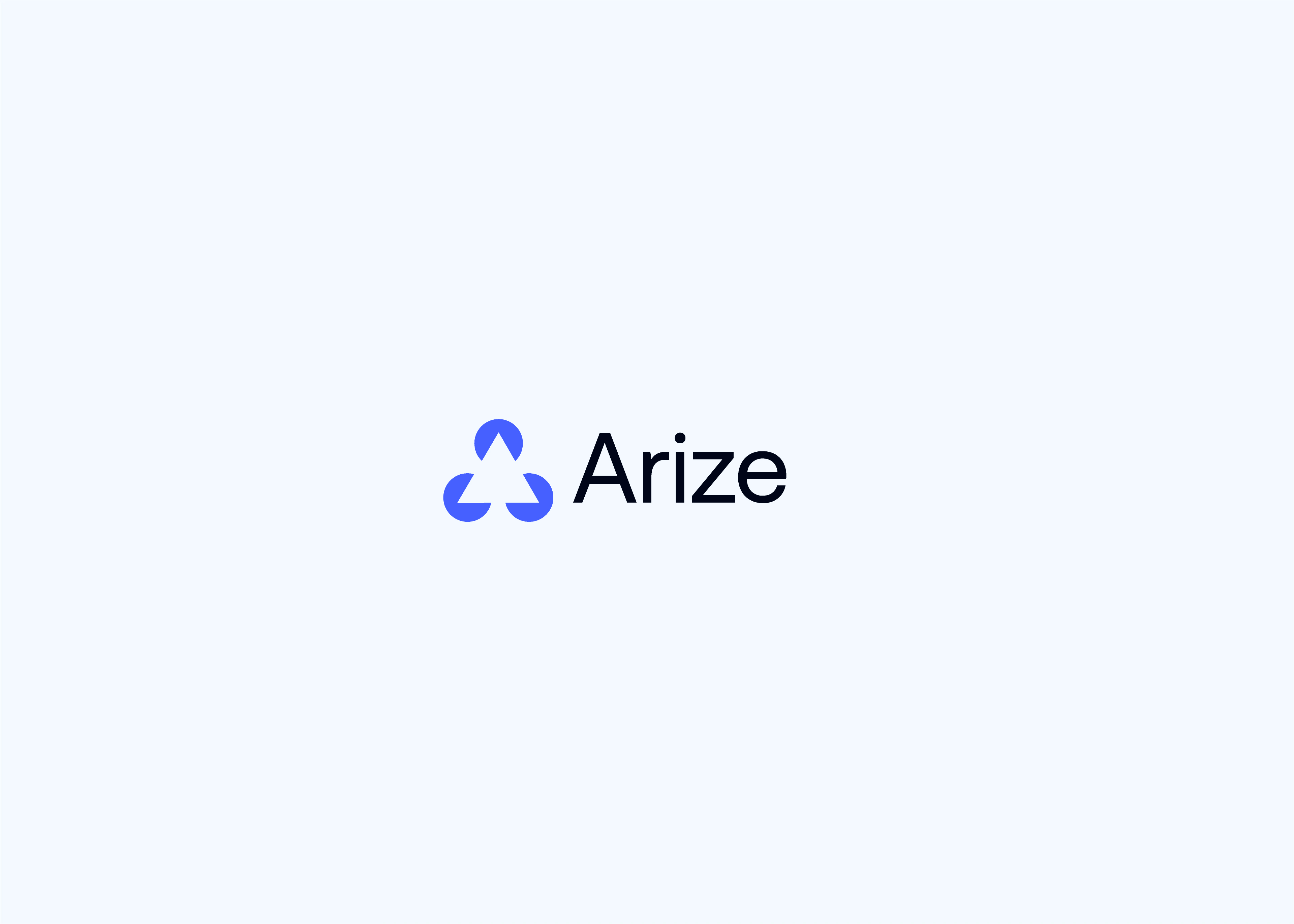Arize logo on light background — clean developer-first brand identity