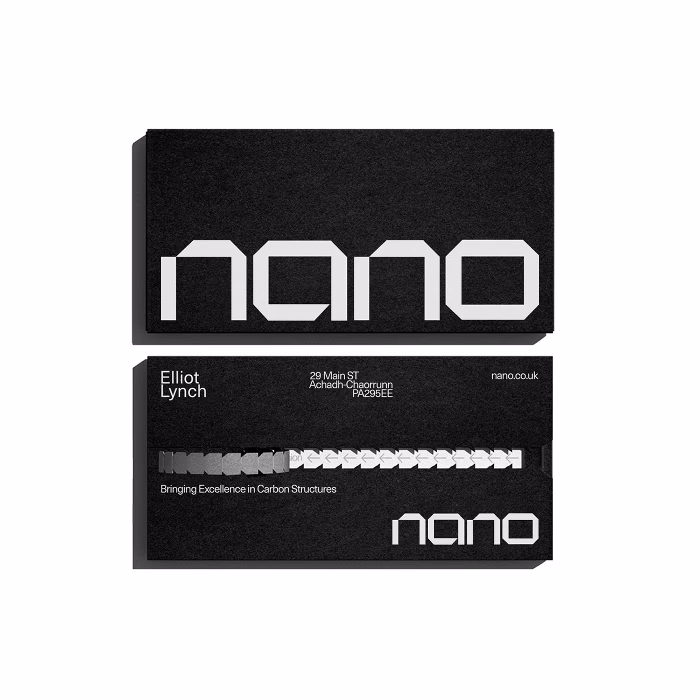 NANO logo design — custom geometric wordmark and brand identity by Evoke Studio