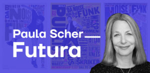 paula scher and futura poster