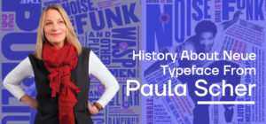 paula scher with her work