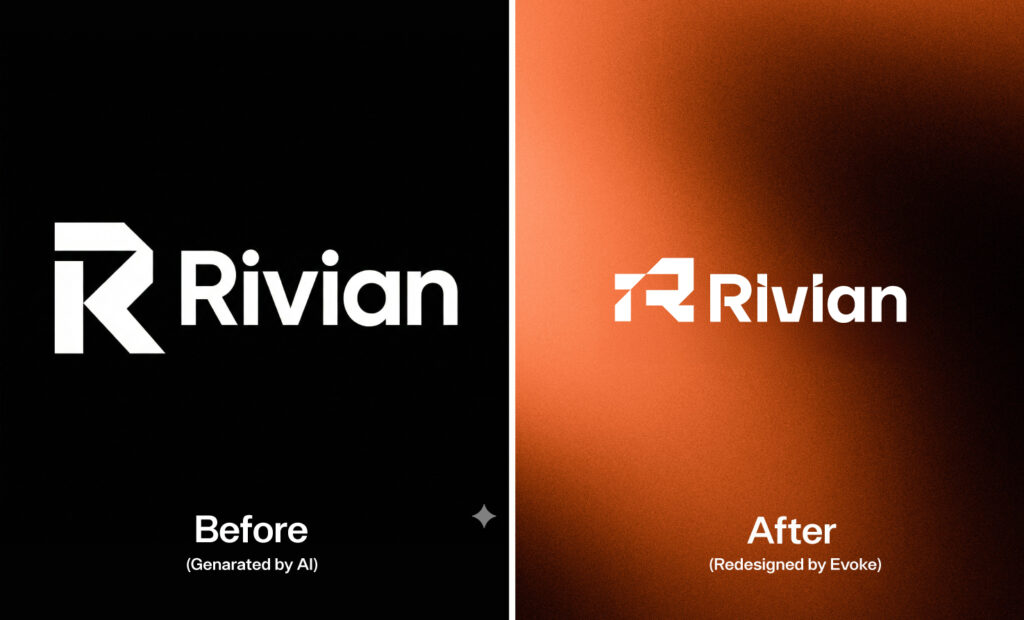 RIVIAN LOGO BEFORE AND AFTER